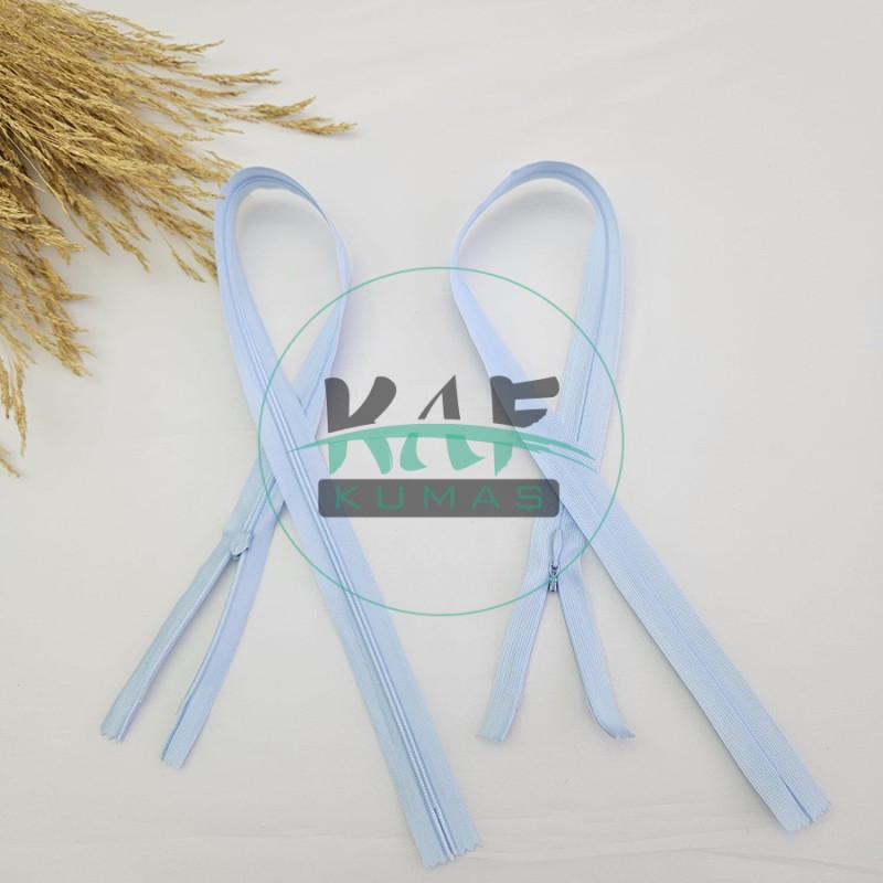 Gizli Fermuar | Uzunluk: 25 cm | Bebe Mavi