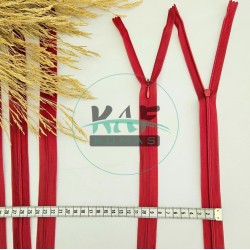 Gizli Fermuar | Uzunluk: 25 cm | Kırmızı