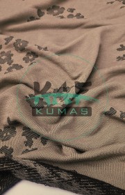 Kahverengi Jakarlı Kumaş | Çiçek