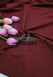 Penye %95 Pamuk %5 Elastan İki İplik Kumaş | Bordo