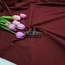 Penye %95 Pamuk %5 Elastan İki İplik Kumaş | Bordo
