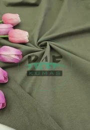Penye %95 Pamuk %5 Elastan İki İplik Kumaş | Haki