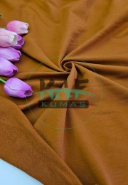 Penye %95 Pamuk %5 Elastan İki İplik Kumaş | Konyak Rengi