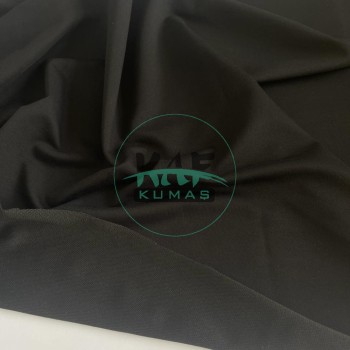 Penye 72% Pamuk 24% Polyester 6% Elastan İki İplik Kumaş | Siyah