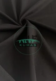Penye 72% Pamuk 24% Polyester 6% Elastan İki İplik Kumaş | Siyah
