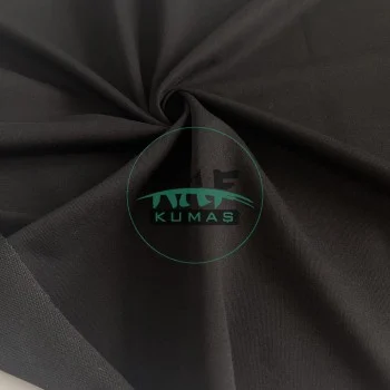 Penye 72% Pamuk 24% Polyester 6% Elastan İki İplik Kumaş | Siyah