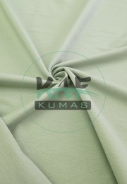 Penye 75% Pamuk 25% Polyester 5% Elastan İki İplik Kumaş | Mint Yeşili