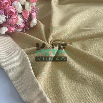 Gold Simli %95 Pamuk %5 Sim Diagonel İki İplik Kumaş