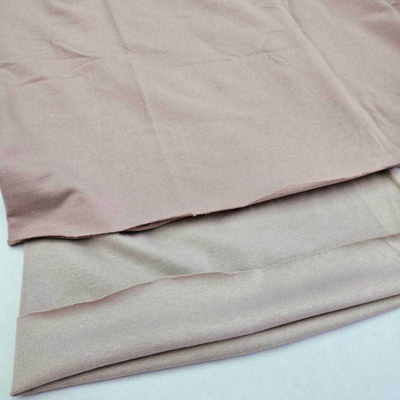 Bej Eşofman Takımı Dikimi için Hazır Set: 250x180 cm İki İplik + 100x70 cm Ribana Kumaş