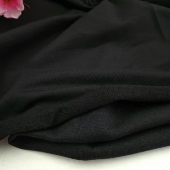 Siyah Eşofman Takımı Dikimi için Hazır Set: 250x180 cm İki İplik + 100x70 cm Ribana Kumaş