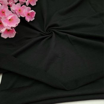 Siyah Eşofman Takımı Dikimi için Hazır Set: 250x180 cm İki İplik + 100x70 cm Ribana Kumaş