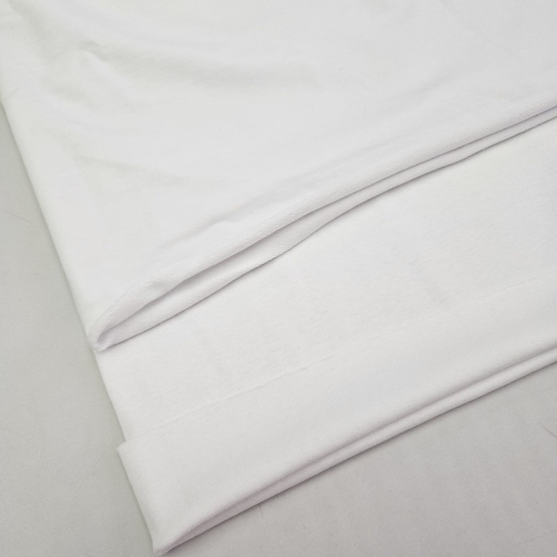 Beyaz Eşofman Takımı Dikimi için Hazır Set: 250x180 cm İki İplik + 100x70 cm Ribana Kumaş