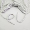 Pamuk Sweatshirt İpi | Plastik Uçlu 115 cm Kordon | Gri Melanj