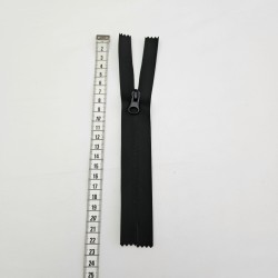Su Geçirmez PU Kaplama Fermuar | O Fermuar | Uzunluk: 24 cm Siyah
