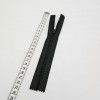 Su Geçirmez PU Kaplama Fermuar | O Fermuar | Uzunluk: 24 cm Siyah