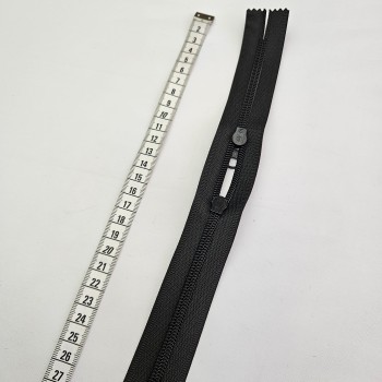 Su Geçirmez PU Kaplama Fermuar | O Fermuar Çift Elcikli | Uzunluk: 17 cm Siyah
