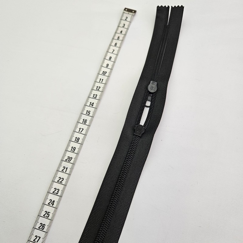 Su Geçirmez PU Kaplama Fermuar | O Fermuar Çift Elcikli | Uzunluk: 17 cm Siyah