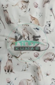 Baskılı %100 Pamuk Müslin Kumaş | Avustralya Hayvanları