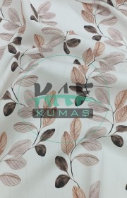 Baskılı %100 Pamuk Müslin Kumaş | Yapraklar
