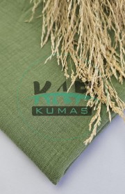 Krinkıl Müslin | 2 Katlı Bürümcük Kumaş | Açık Yeşim
