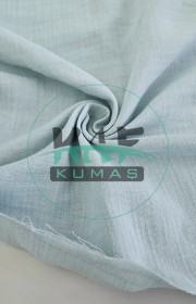 Krinkıl Müslin | 2 Katlı Bürümcük Kumaş | Açık Mavi
