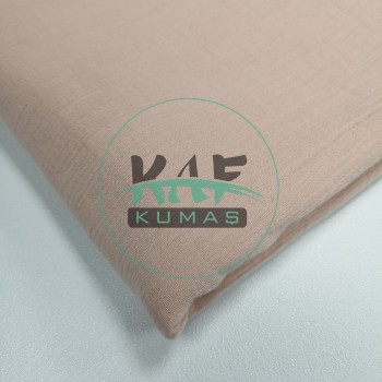  Krinkıl Müslin | 2 Katlı Bürümcük Kumaş | Pembe/ Somon