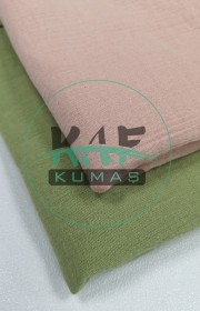  Krinkıl Müslin | 2 Katlı Bürümcük Kumaş | Pembe/ Somon
