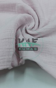 Krinkıl Müslin | 2 Katlı Bürümcük Kumaş | Toz Pembe