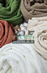 Pamuklu Multi Müslin Kumaş (3 katlı) | Kiremit
