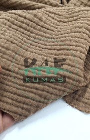 Pamuklu Multi Müslin Kumaş (3 katlı) | Kahverengi