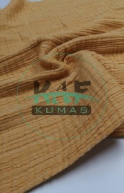Dört Katlı Bürümcük Pamuk Müslin Kumaş | İki Renkli: Hardal ve Natural