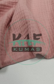 Dört Katlı Bürümcük Pamuk Müslin Kumaş | Gül Kurusu