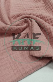 Dört Katlı Bürümcük Pamuk Müslin Kumaş | Gül Kurusu