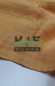Dört Katlı Bürümcük Pamuk Müslin Kumaş | İki Renkli: Koyu Hardal ve Natural