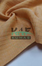 Dört Katlı Bürümcük Pamuk Müslin Kumaş | İki Renkli: Koyu Hardal ve Natural