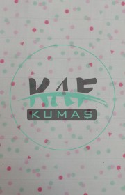Baskılı Bambu Karışımlı Müslin Kumaş | Pembe Yeşil Şekiller