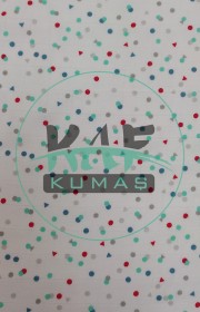 Baskılı Bambu Karışım Müslin Kumaş | Kırmızı Mavi Yeşil Şekiller