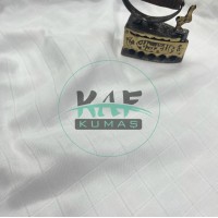 70% Bamboo 30% Cotton Checked Muslin Fabric | White