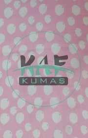 Baskılı Bambu Karışım Müslin Kumaş | Pembe Zemin Balon