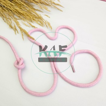 Pamuk Sweatshirt İpi | Plastik Uçlu 125 cm Kordon | Pembe