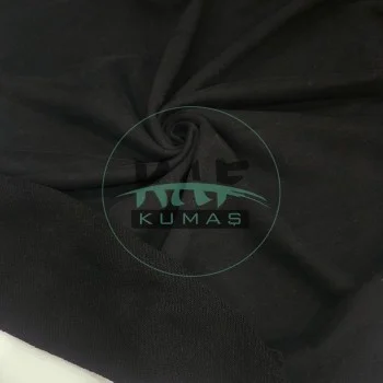 3 İplik Diagonel Kumaş | Siyah (Kalın 350/360 gsm)