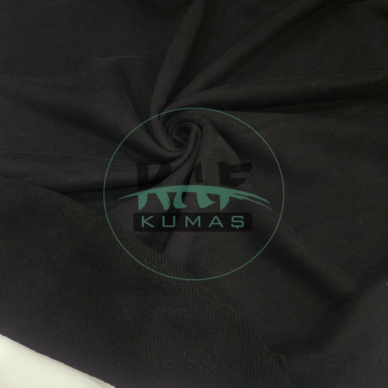 3 İplik Diagonel Kumaş | Siyah (Kalın 350/360 gsm)