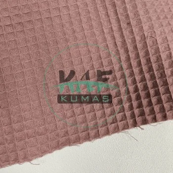Waffle Pike Kumaş | 100% Pamuk | W-26 Gül Kurusu