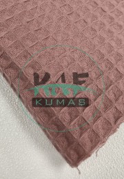 Waffle Pike Kumaş | 100% Pamuk | W-26 Gül Kurusu