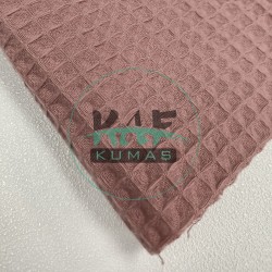 Waffle Pike Kumaş | 100% Pamuk | W-26 Gül Kurusu