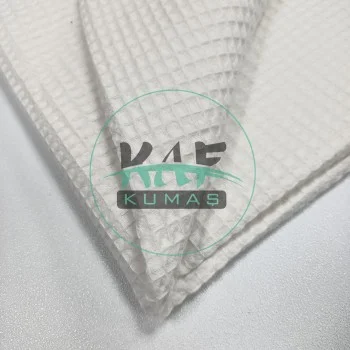 Waffle Pike Kumaş | 100% Pamuk | W-01 Beyaz