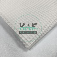 Waffle Pike Kumaş | 100% Pamuk | W-01 Beyaz