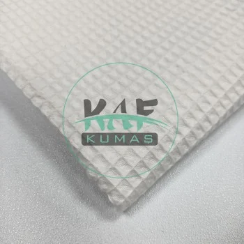 Waffle Pike Kumaş | 100% Pamuk | W-01 Beyaz