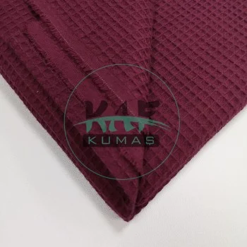 Waffle Pike Kumaş | 100% Pamuk | W-21 Bordo
