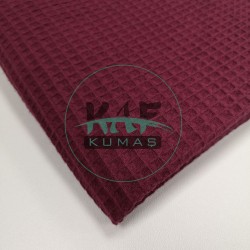 Waffle Pike Kumaş | 100% Pamuk | W-21 Bordo